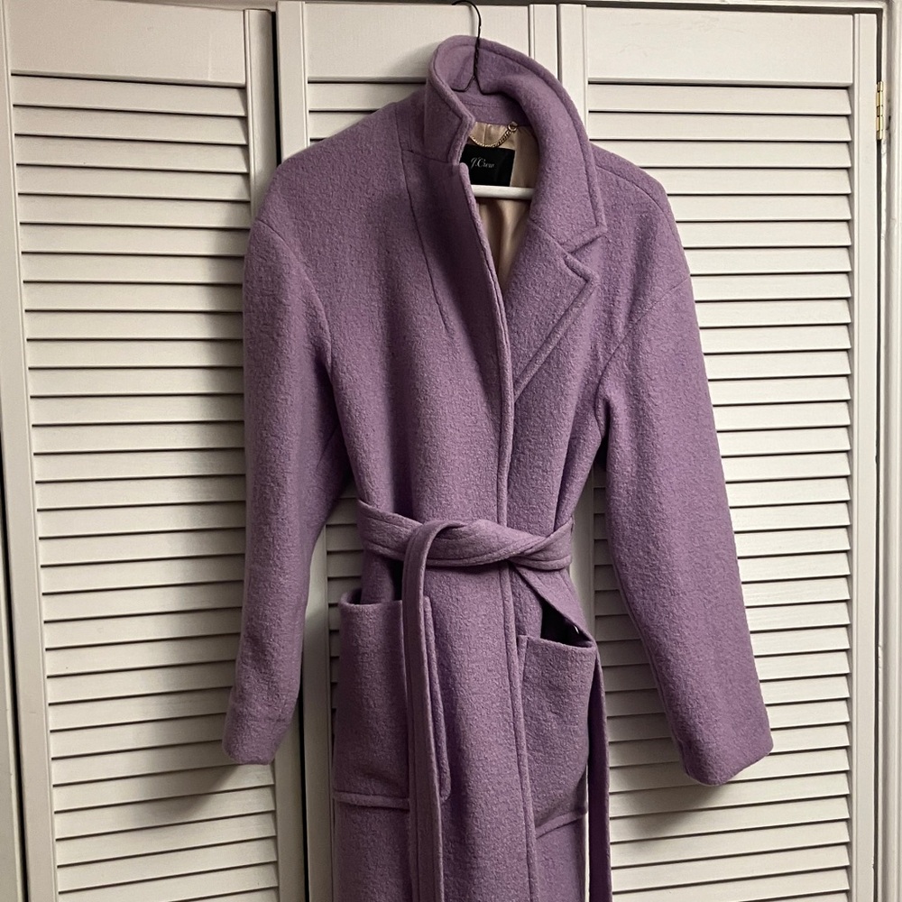 J. Crew purple long coat